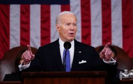 Freedom and democracy are under attack both at home and overseas, Biden also said 