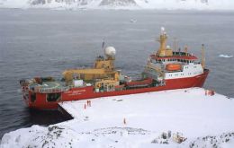 Sir David Attenborough delivering supplies in one of British bases in Antarctica 